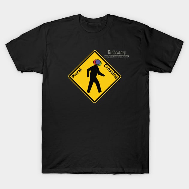 Caution: Plural Crossing T-Shirt by Kinhost Pluralwear